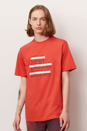 FILA Starla Tee Shirts Red / Silver / Black,Mens Clothing | CA.NZTSJD084